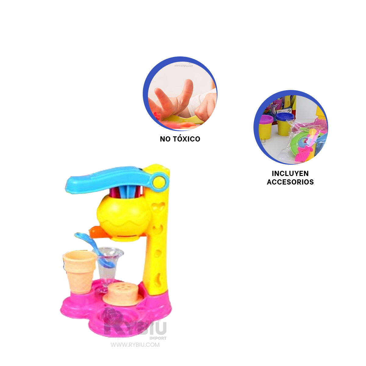 JUEGO DE PLASTILINA COLOR AMARILLO Y+POST-IT ADHESIVOS - 4