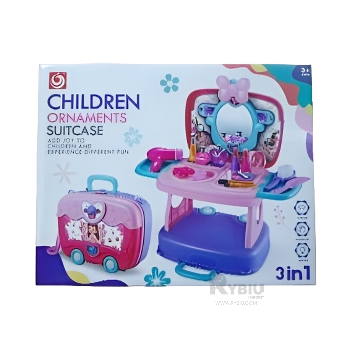 KIT PARA MAQUILLAJE COLOR MORADO Y+BANDERITAS ADHESIVAS - 1