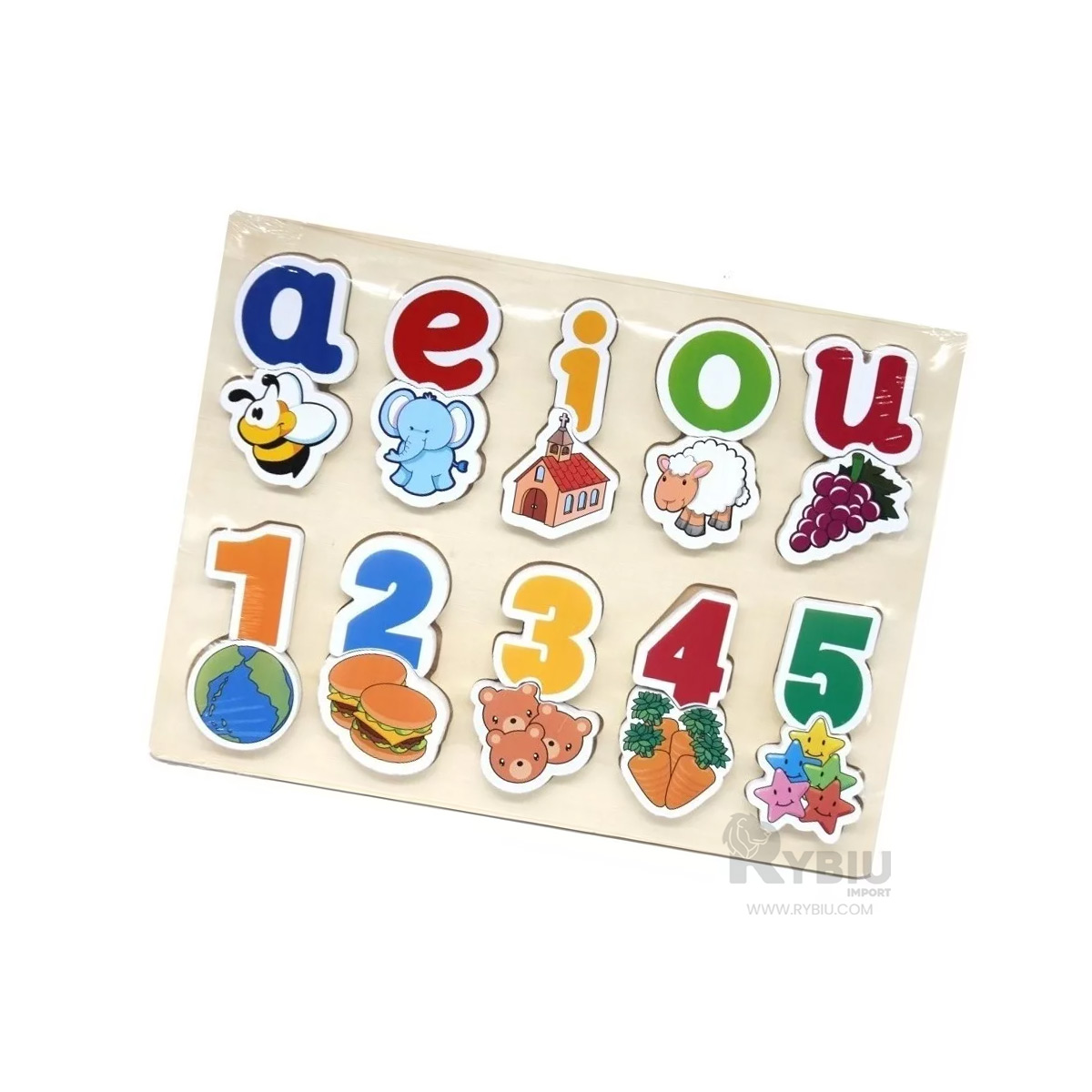 JUEGO EDUCATIVO DE MADERA Y+BANDERITAS ADHESIVAS - 4