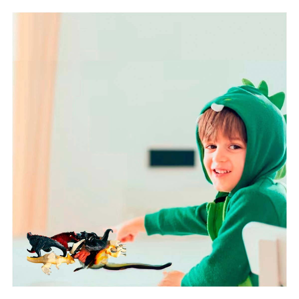 OPCION DE DINOSAURIOS CON HUEVO Y ACCESORIOS EN BOLSA PARA REGALO YPAPEL REGALO - 3