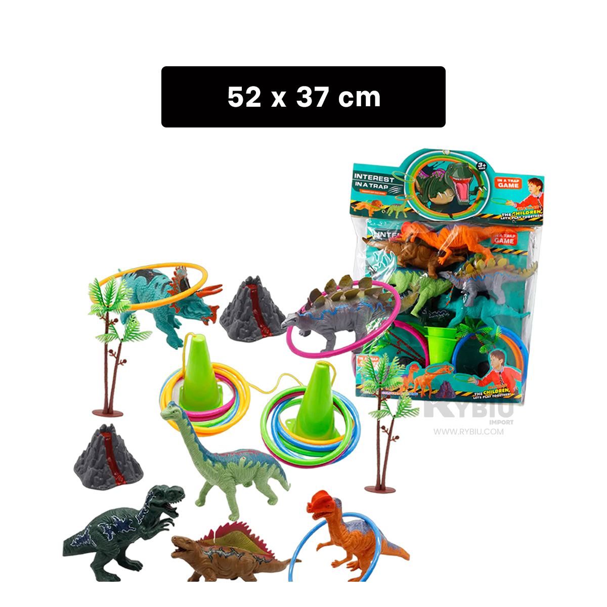 SET DE 6 DINOS CON ACCESORIOS EN MULTICOLOR Y+GIFT STICKERS - 5