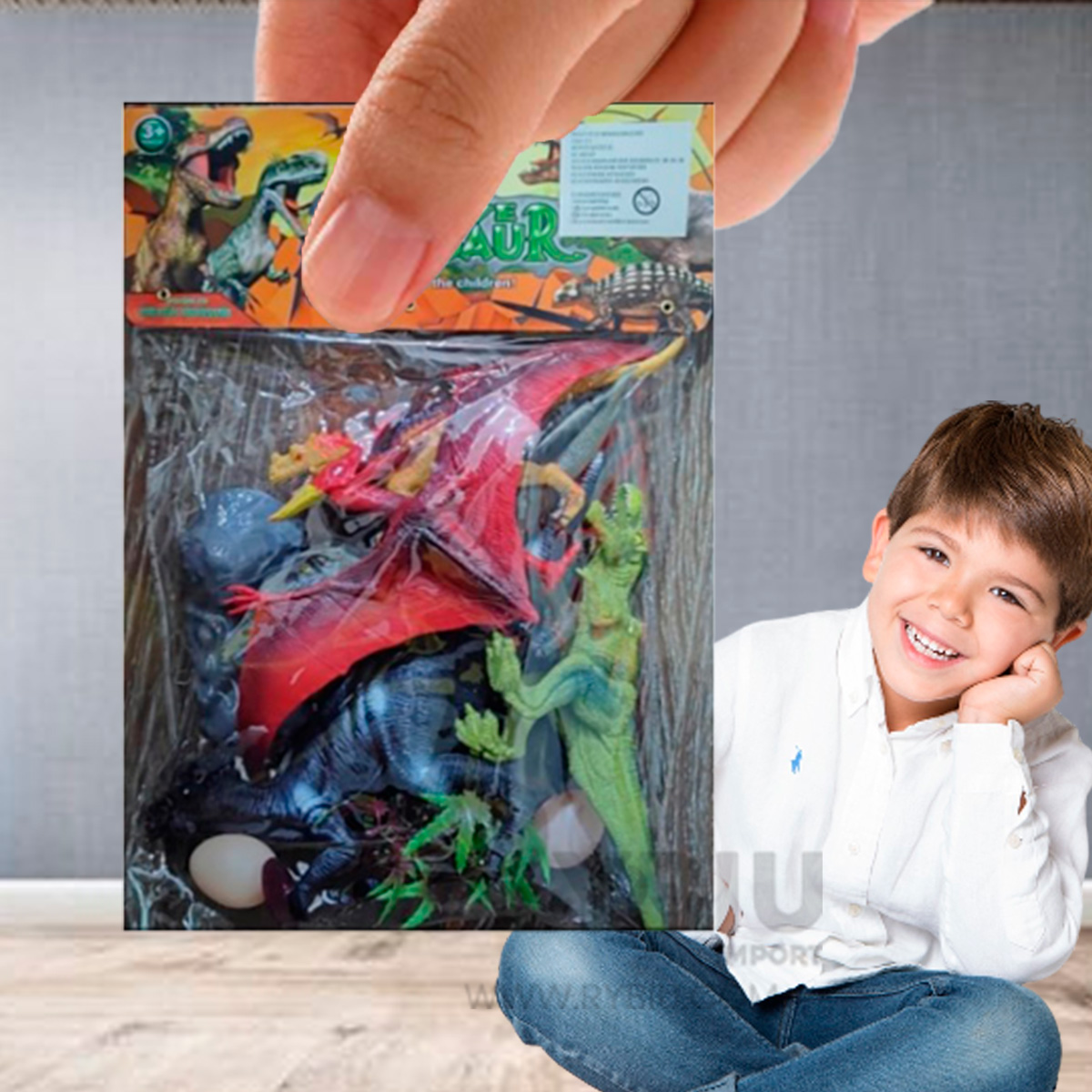 JUEGO DE 5 UNIDADES DINO EN MULTICOLOR Y+GIFT STICKERS - 1