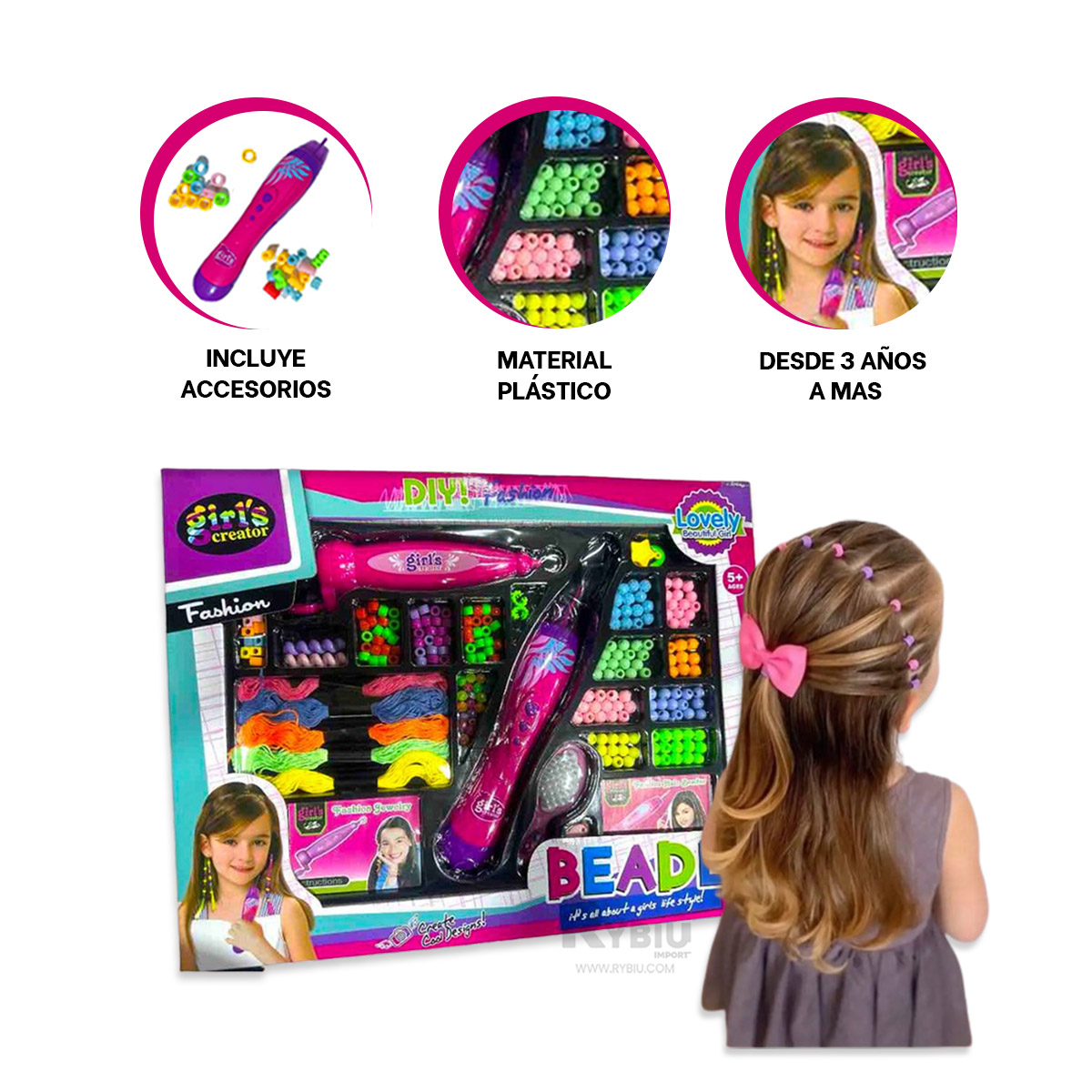 SET PARA EMBELLECER PELO MULTICOLOR Y+ENVOLTORIO DE REGALO - 4