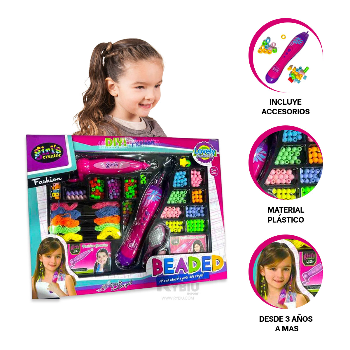 SET PORTATIL PARA CABELLO EN MULTICOLOR Y+GIFT STICKERS - 4
