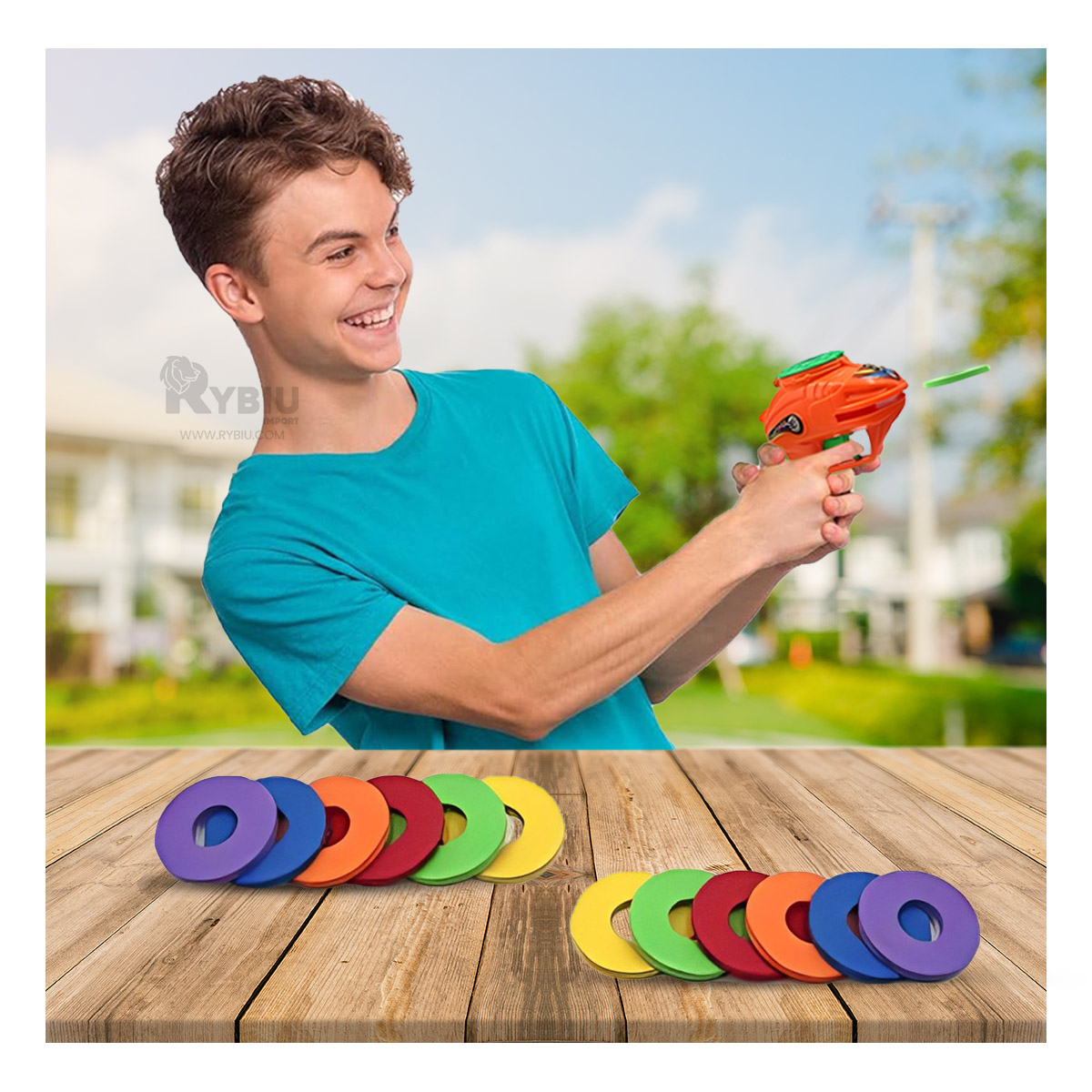 LANZADOR PARA PEQUEÑOS EN COLOR ANARANJADO Y+REGALO STICKERS - 3
