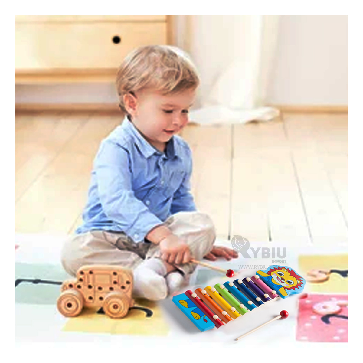 PIANO DE COLORES LLAMATIVOS EN MULTICOLOR Y+PAPEL DE REGALO - 1