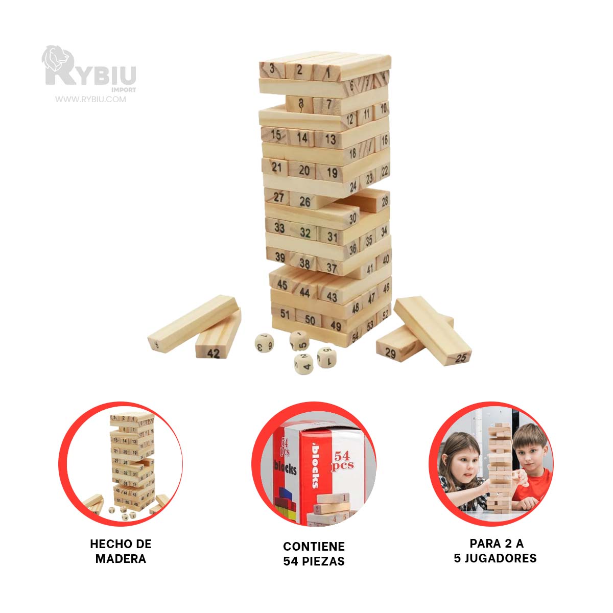 TORRE RECREATIVA DE MADERA Y+REGALO LIGAS PARA PEINAR - 4