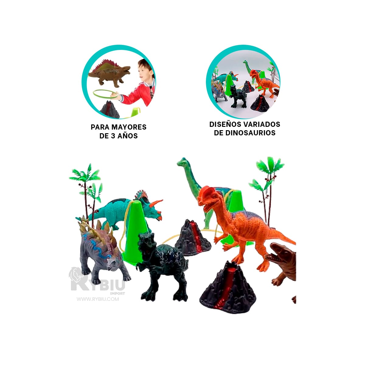 SET ENTRETENIDO DE DINOS EN MULTICOLOR Y+GIFT MINIAGENDA - 1