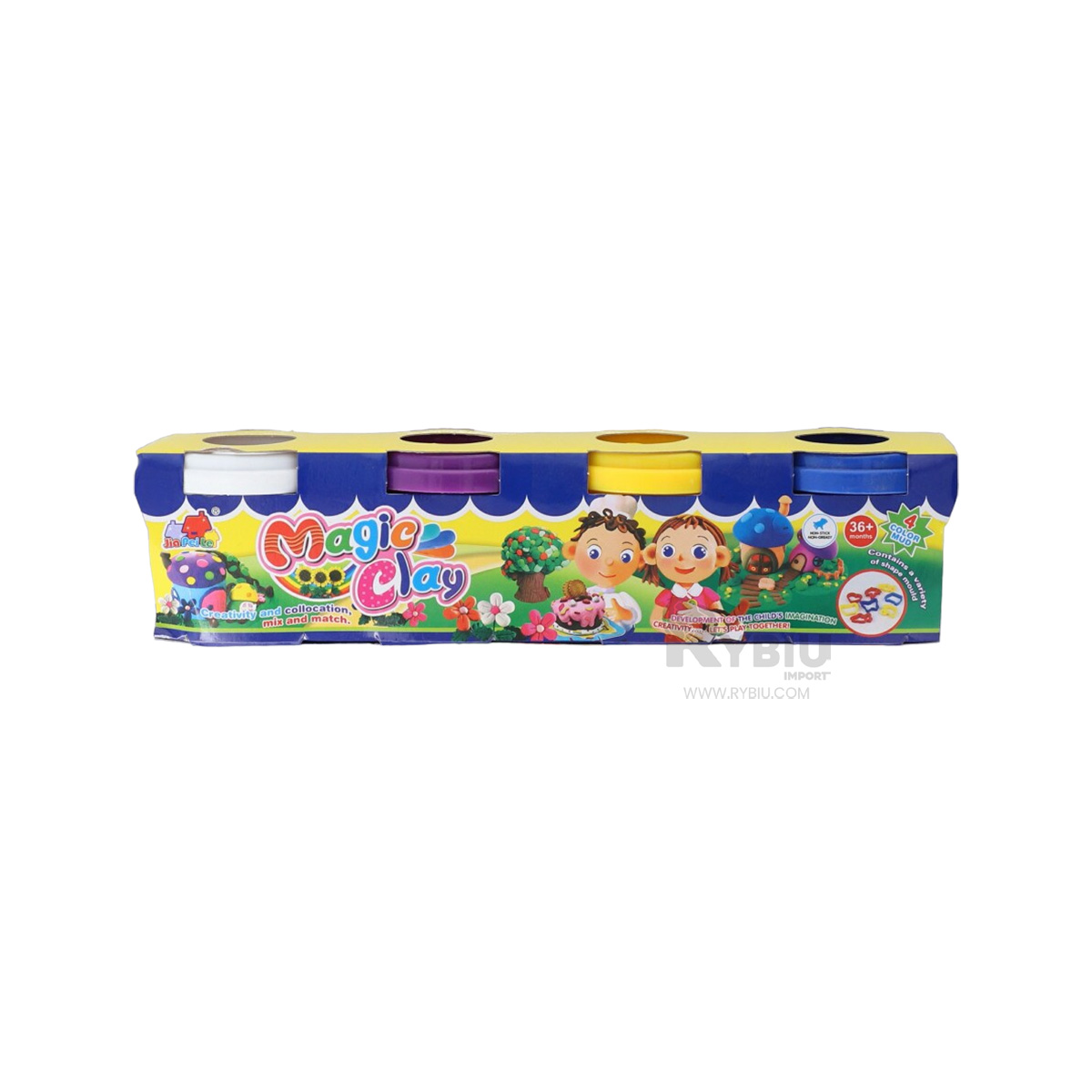 KIT UTIL DE PLASTILINA MULTICOLOR Y+REGALO LIGAS PARA PEINAR - 3