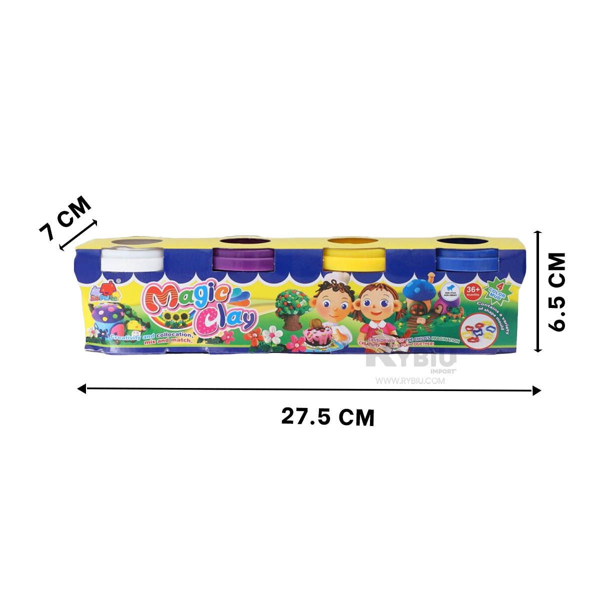 KIT UTIL DE PLASTILINA MULTICOLOR Y+REGALO LIGAS PARA PEINAR - 5