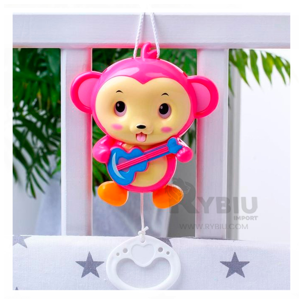 SONAJERO RYBIU JU29516 ROSADO DIVERSION + REGALO LIGAS PEINAR - 2