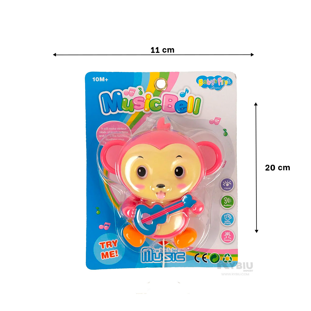 SONAJERO RYBIU JU29516 ROSADO DIVERSION + REGALO LIGAS PEINAR - 5