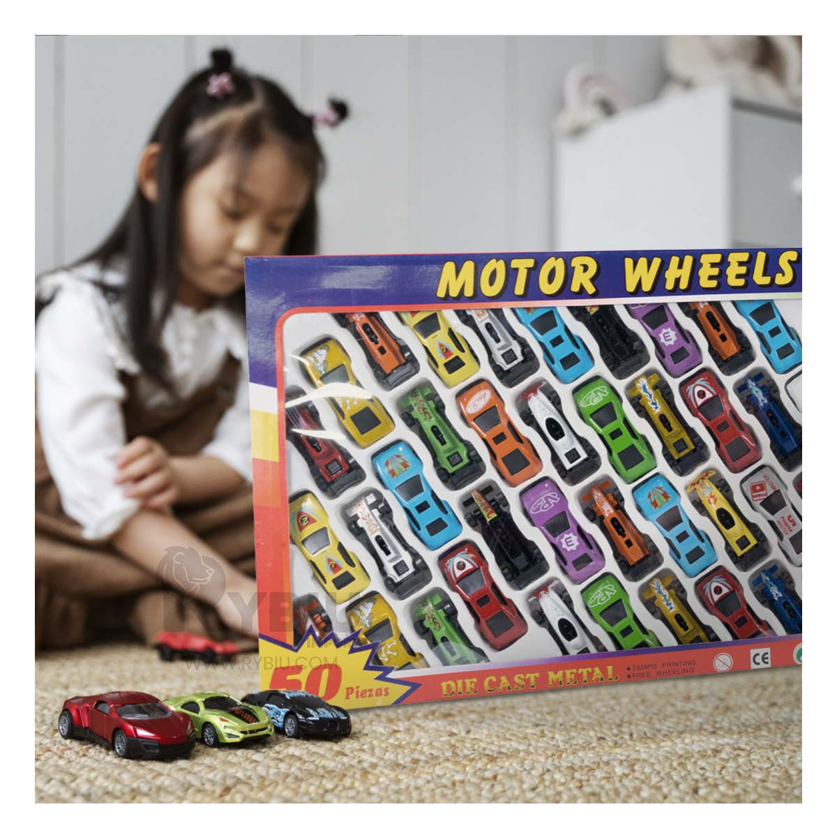 SET DE MOTOR CAR CARRERA MULTICOLOR Y+ENVOLTORIO DE REGALO - 3