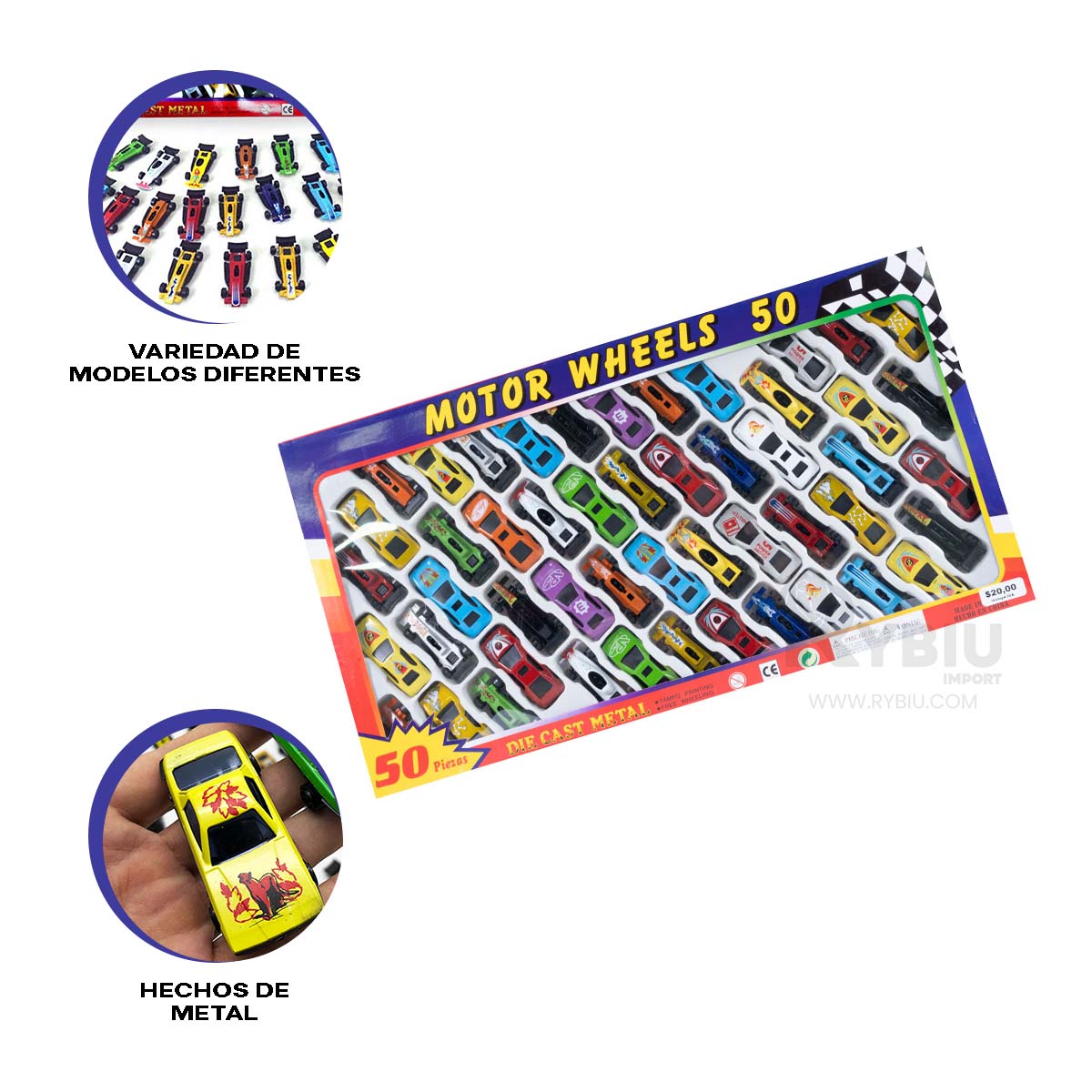 SET DE MOTOR CAR CARRERA MULTICOLOR Y+ENVOLTORIO DE REGALO - 4