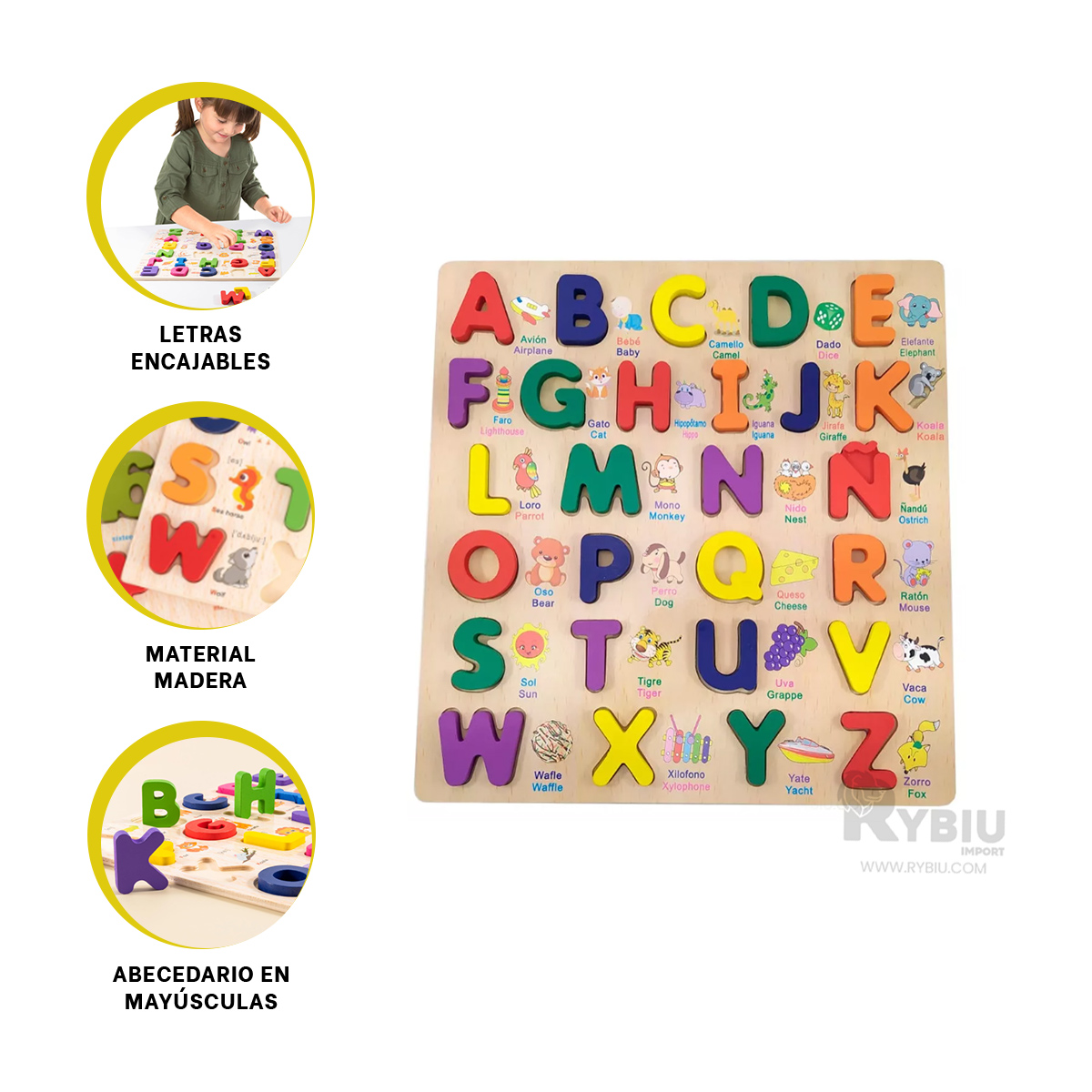 TABLERO PARA NIÑOS CON LETRAS MULTICOLOR Y+REGALO AGENDITA - 3