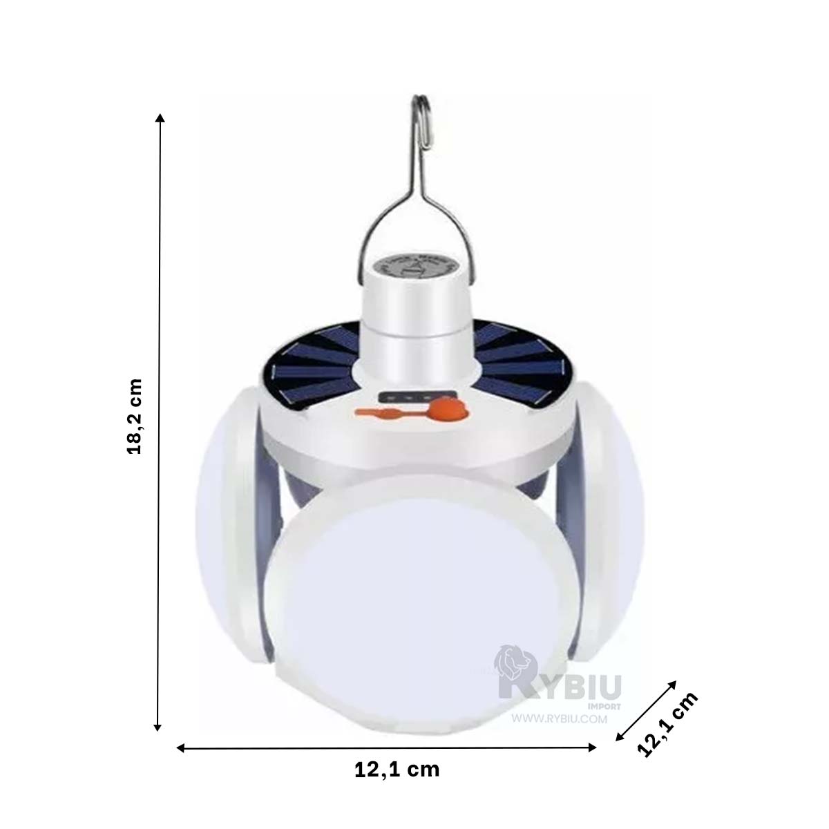AMPOLLETA RYBIU TE31569 COMODA PANEL SOLAR + REGALO LIGAS PEINAR - 1