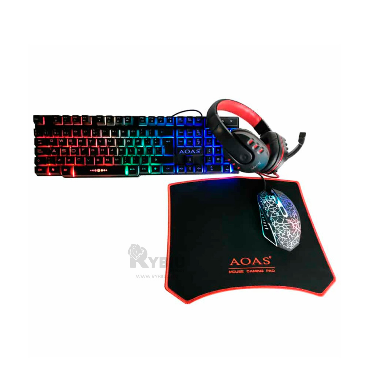 SET COMPUTADORA RYBIU TE31570 MULTICOLOR + REGALO STICKERS - 2