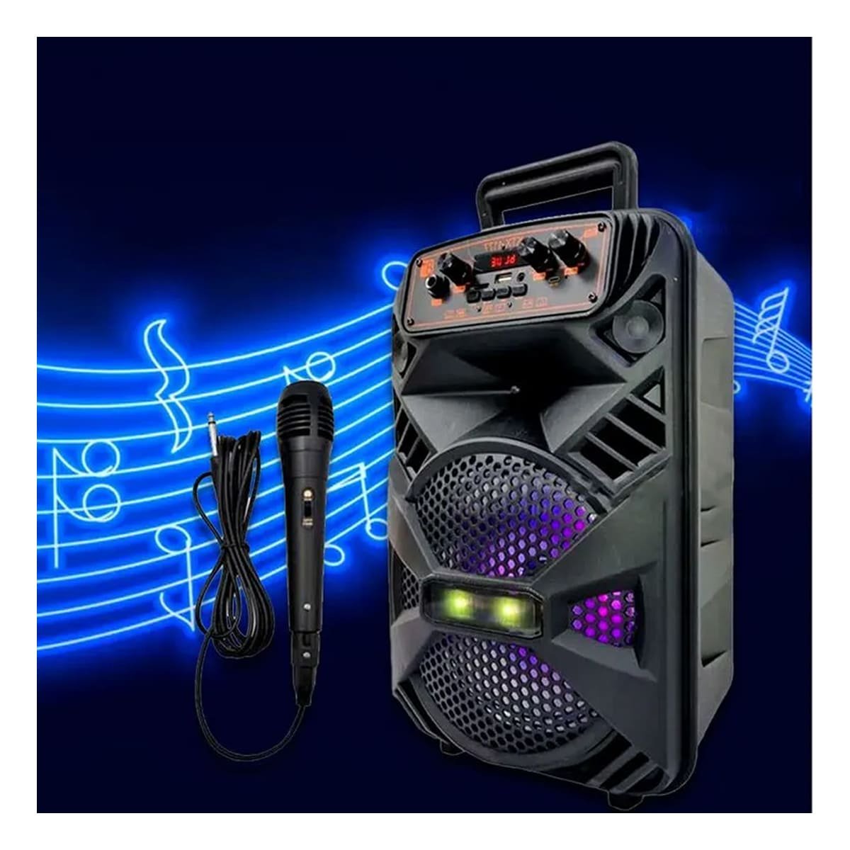 PARLANTE BLUETOOTH RYBIU KTX-1177 COMPACTO KTS 1177 COLOR NEGRO + REGALO STICKERS - 5