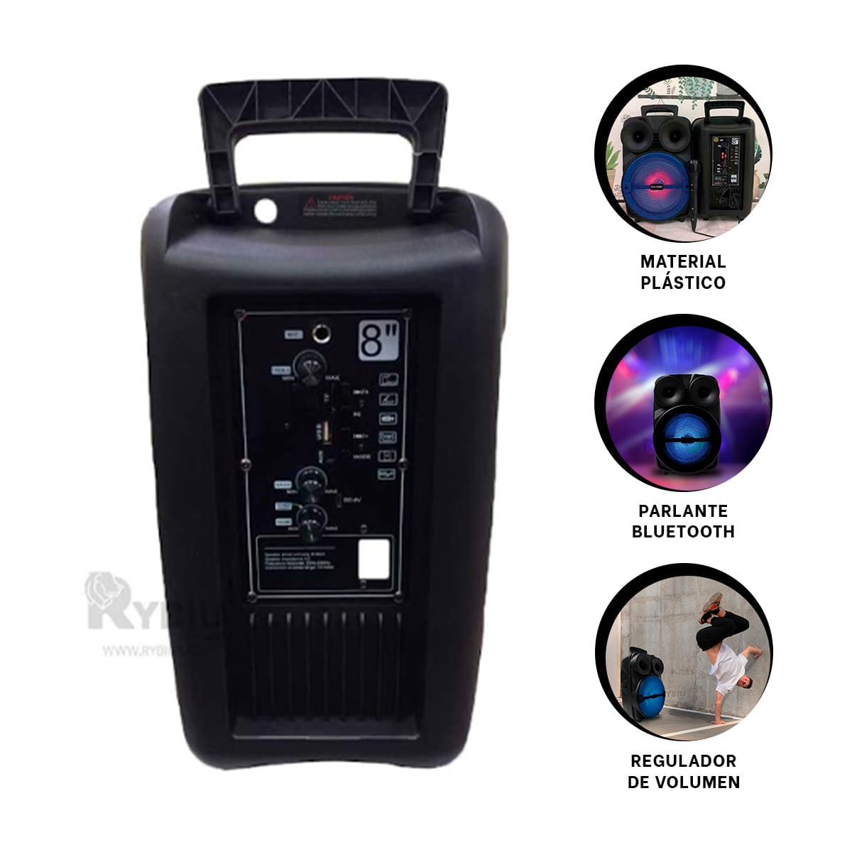 PARLANTE RYBIU KTX-1089C BOCINA PRACTICA + GIFT MINIAGENDA - 3