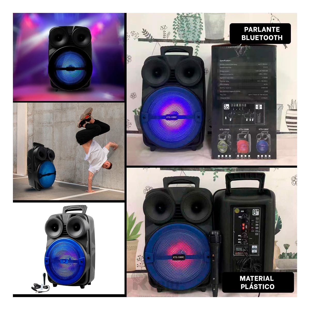 PARLANTE RYBIU KTX-1089C BOCINA PRACTICA + GIFT MINIAGENDA - 4