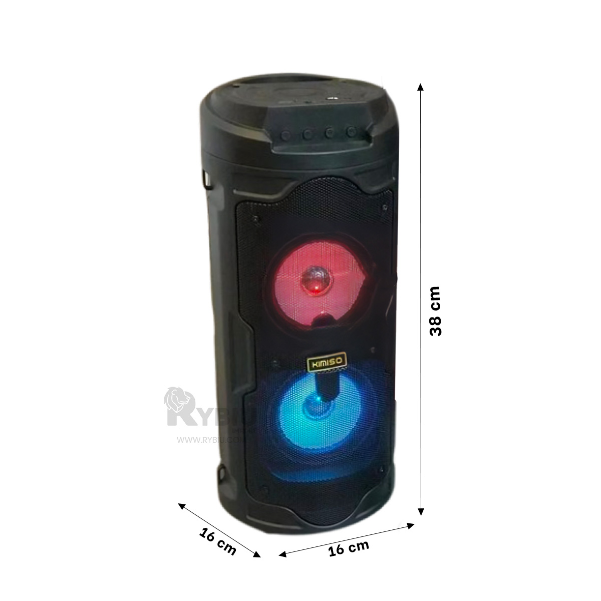 PARLANTE BLUETOOTH RYBIU KMS-6683 BOCINA KMS6683 NEGRO + GIFT STICKERS - 5