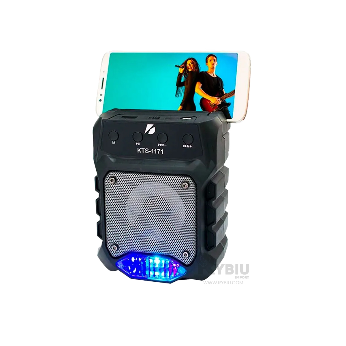 PARLANTE BLUETOOTH RYBIU KTS 1171 ALTAVOZ FACIL TRANSPORTAR COLOR NEGRO + GIFT STICKERS - 3