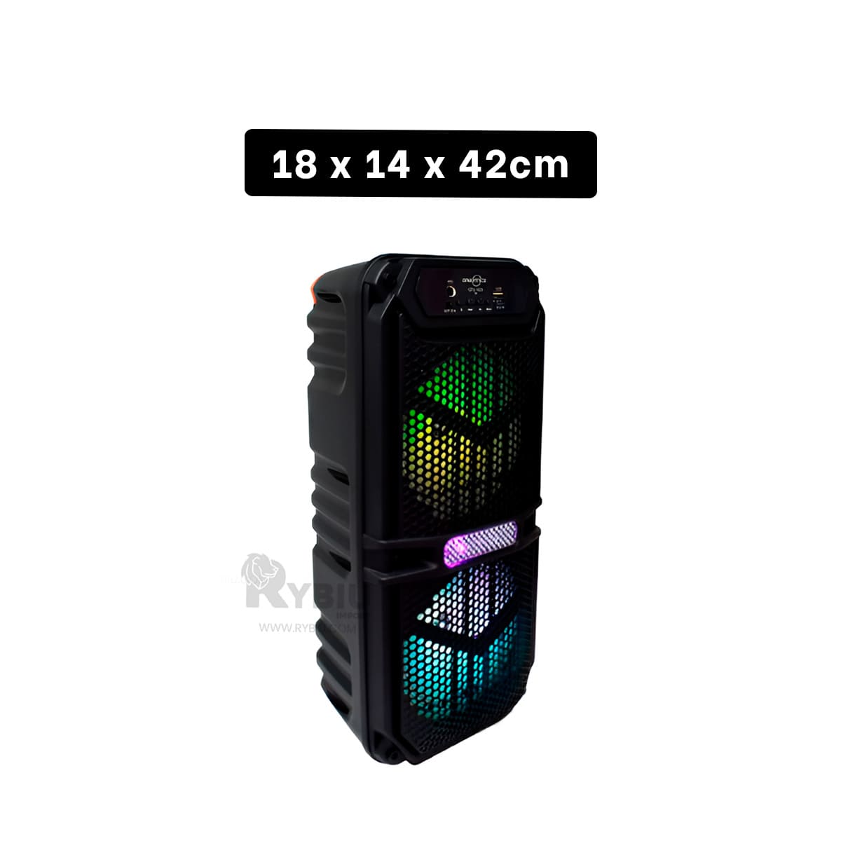 PARLANTE RYBIU GTS-1620 ALTAVOZ IDEAL FIESTAS NEGRO + GIFT STICKERS - 5