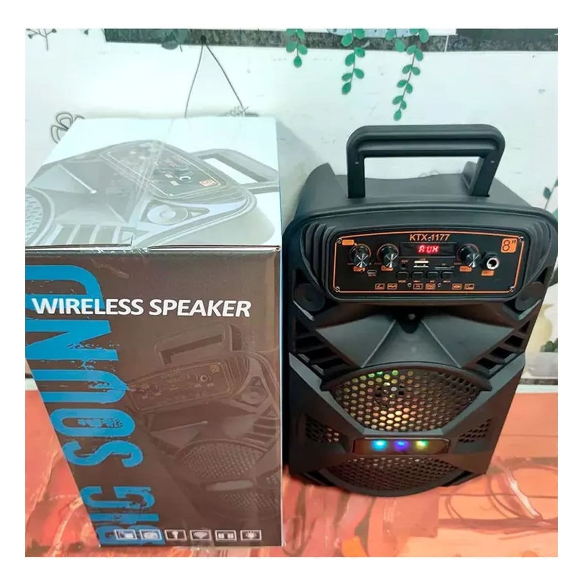 PARLANTE BLUETOOTH RYBIU KTX-1177 MODERNO KTS 1177 COLOR NEGRO + PAPEL REGALO - 5
