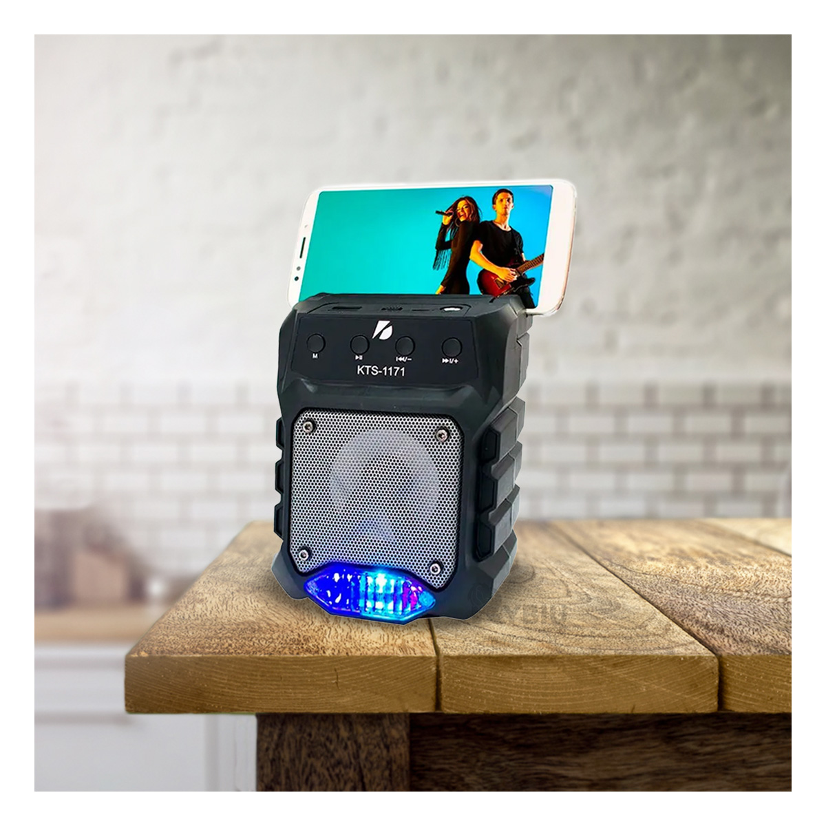 PARLANTE BLUETOOTH RYBIU KTS 1171 ALTAVOZ LLEVAR A TODAS PARTES NEGRO + REGALO AGENDITA - 3