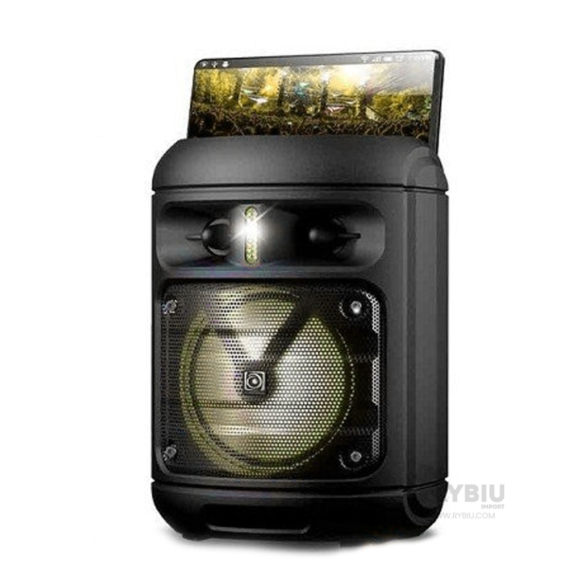 PARLANTE RYBIU KTS-1225 BOCINA PLASTICO KTS 1225 NEGRO + ENVOLTORIO REGALO - 1