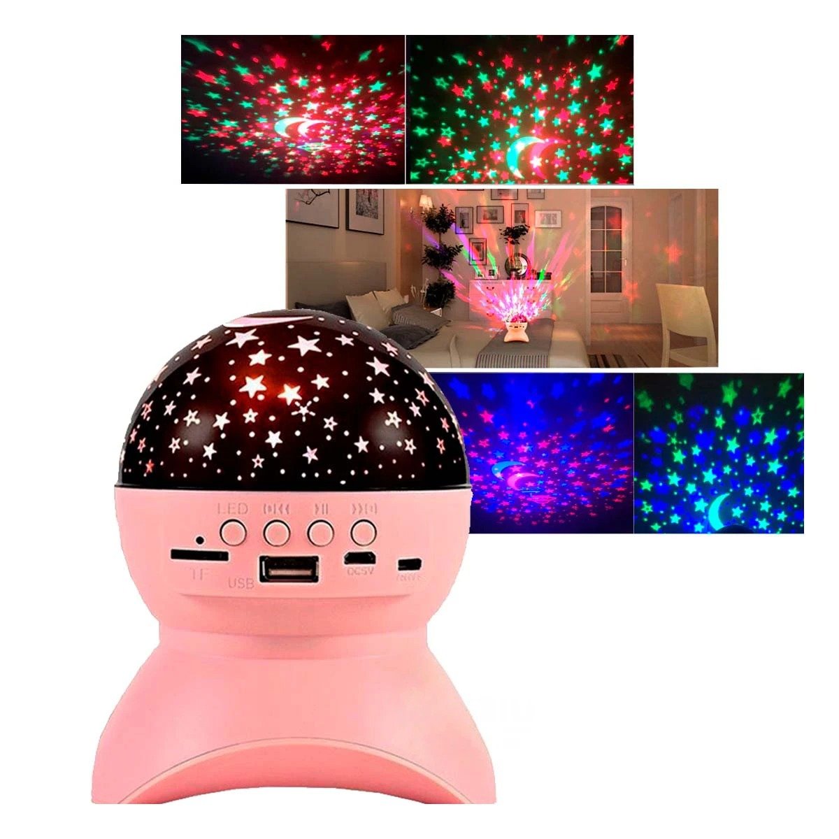 PARLANTE RYBIU TE31653 TALLADO SATELITE ROSADO + REGALO STICKERS - 3