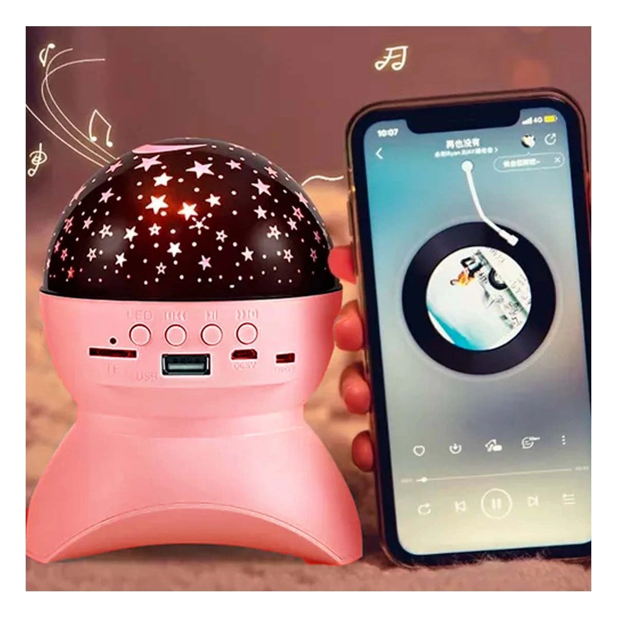 PARLANTE RYBIU TE31653 TALLADO SATELITE ROSADO + REGALO STICKERS - 5