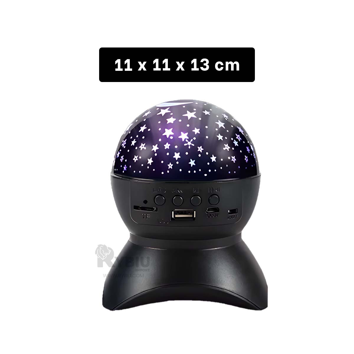 PARLANTE RYBIU TE31655 BOCINA LUNA TONO NEGRO + REGALO LIGAS PEINAR - 5