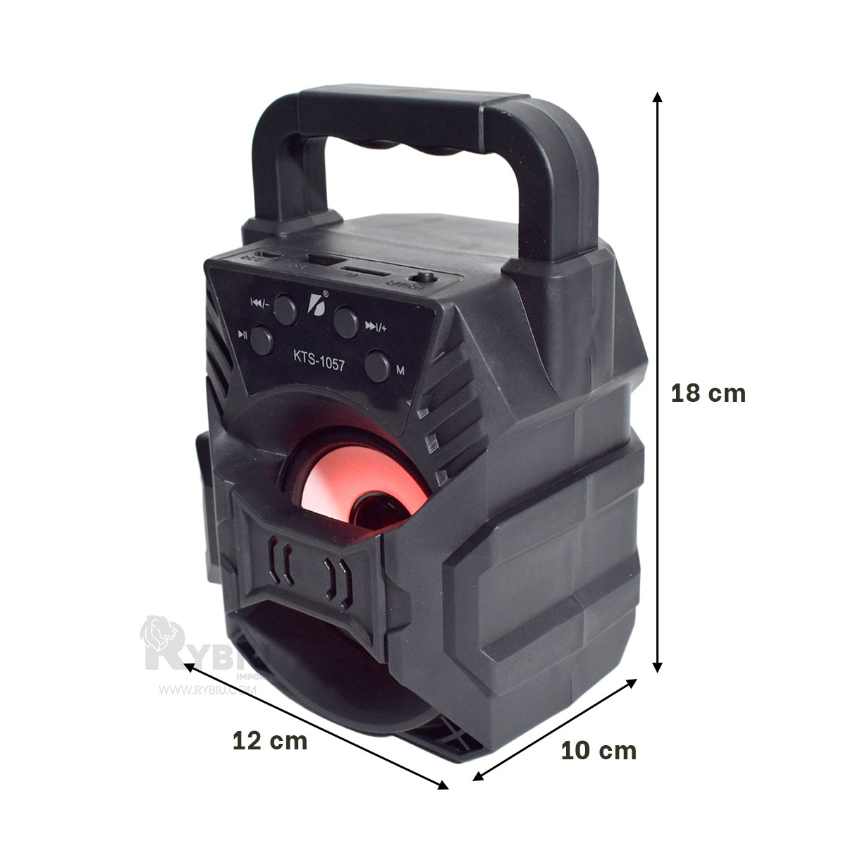 PARLANTE RYBIU KTS-1057 TRANSPORTABLE KTS 1057 NEGRO + PAPEL REGALO - 5