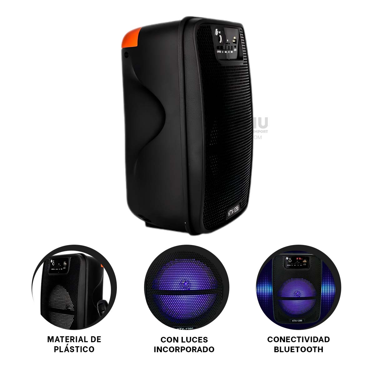 PARLANTE BLUETOOTH RYBIU KTX-1286 BOCINA + GIFT STICKERS - 3