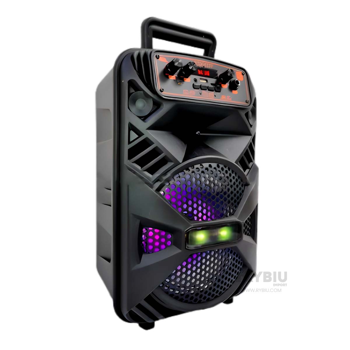 PARLANTE BLUETOOTH RYBIU KTX-1177 BOCINA KARAOKE KTS 1177 COLOR NEGRO + REGALO STICKERS - 1