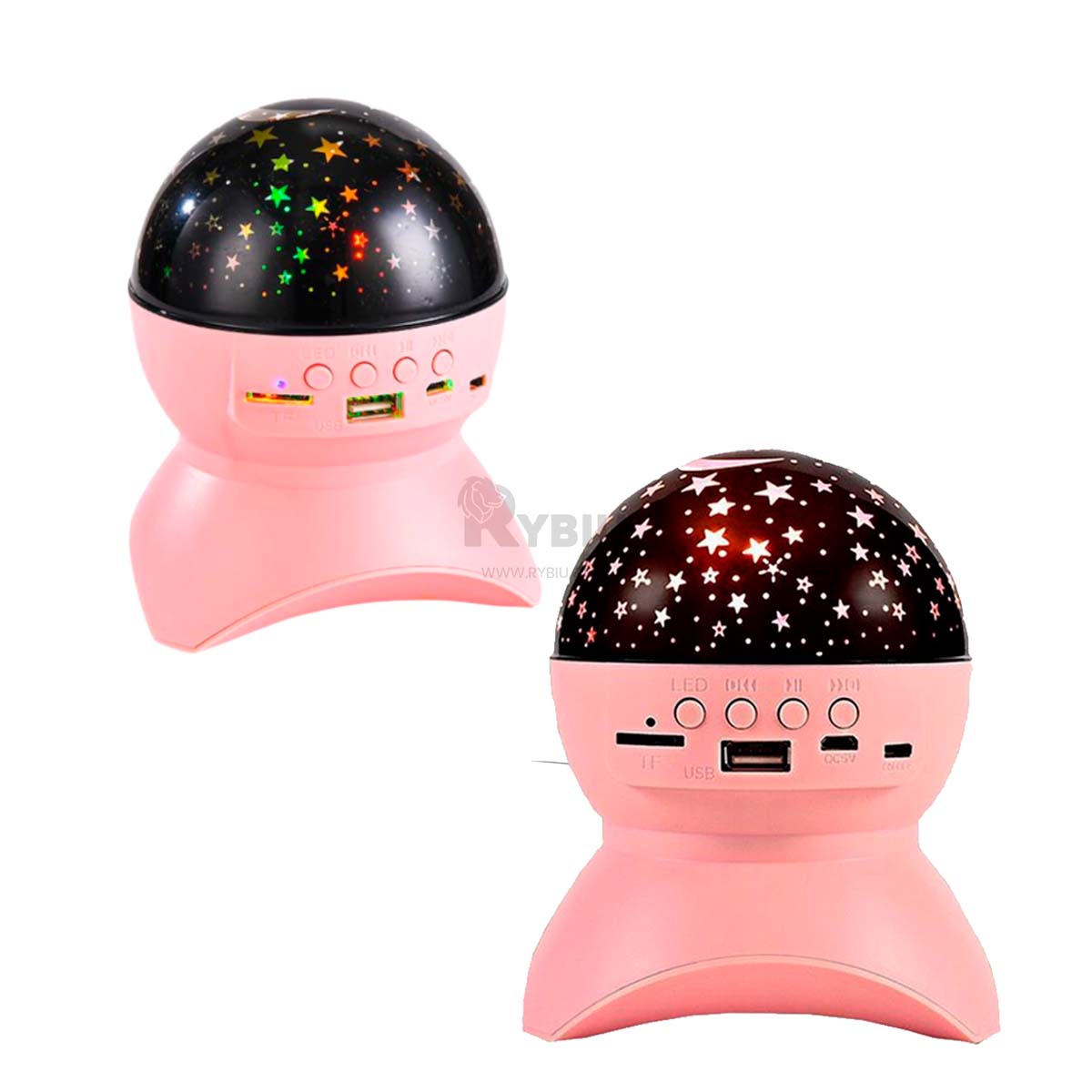 PARLANTE RYBIU TE31653 ALTAVOZ PRACTICO LINTERNA COLOR ROSADO + REGALO AGENDITA - 1