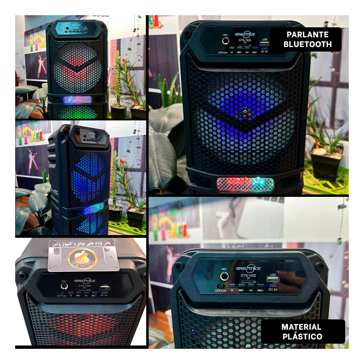 PARLANTE RYBIU GTS-1620 ALTAVOZ COMPACTO UTIL NEGRO + GIFT MINIAGENDA - 1
