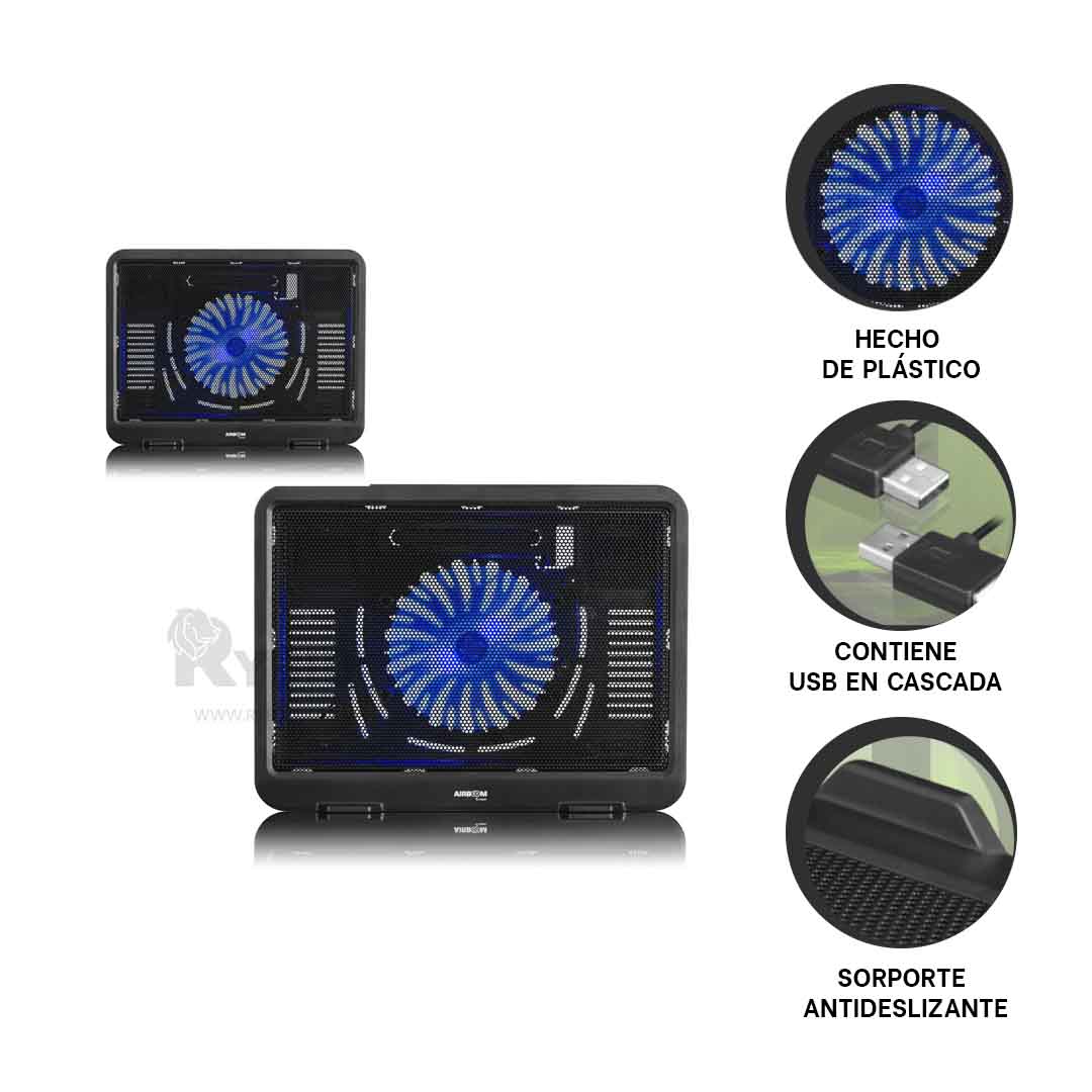 ENFRIADOR RYBIU PORTATIL AIRBOON EN NEGRO + ENVOLTORIO REGALO AB 021 - 2