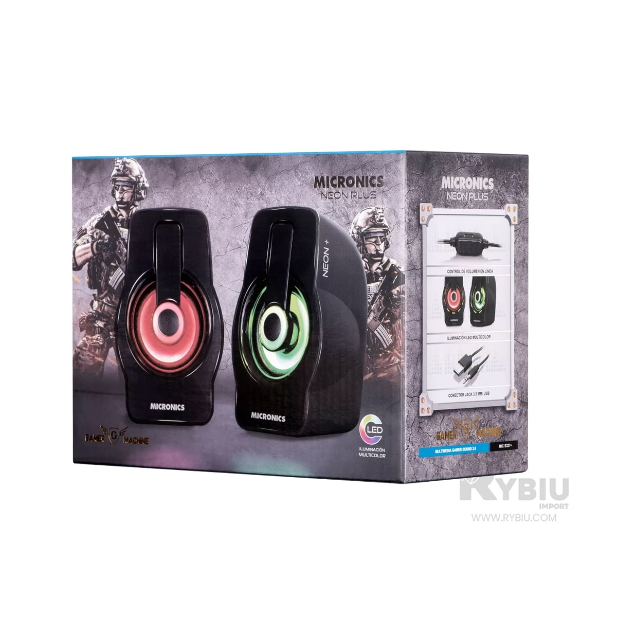 ALTAVOZ RYBIU REGULAR MICRONICS NEGRO + POST-IT ADHESIVOS MIC S327 - 1