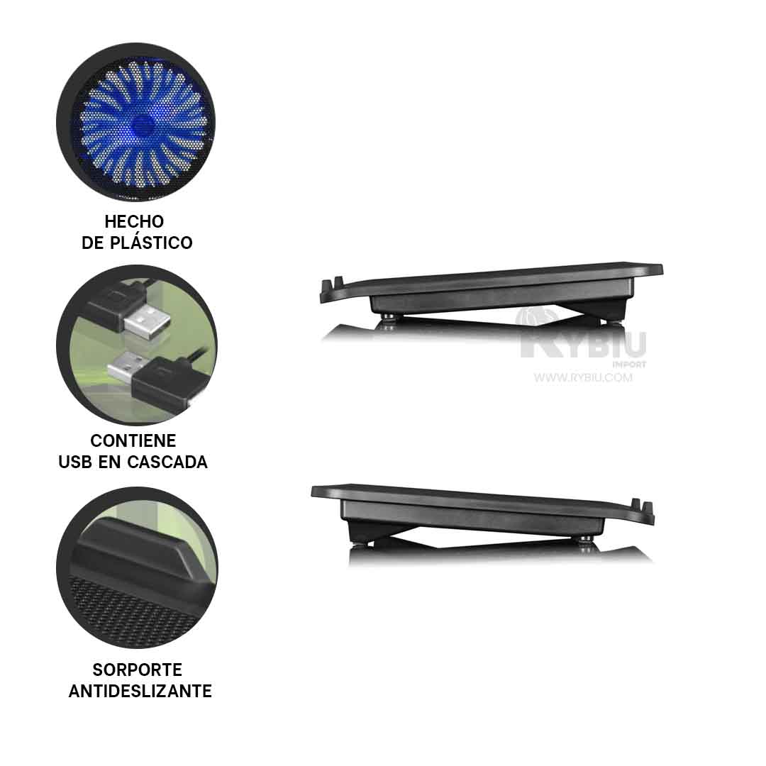 COOLER RYBIU VENTILADOR AIRBOON BOREAL EN NEGRO + PAPEL REGALO AB 021 - 4