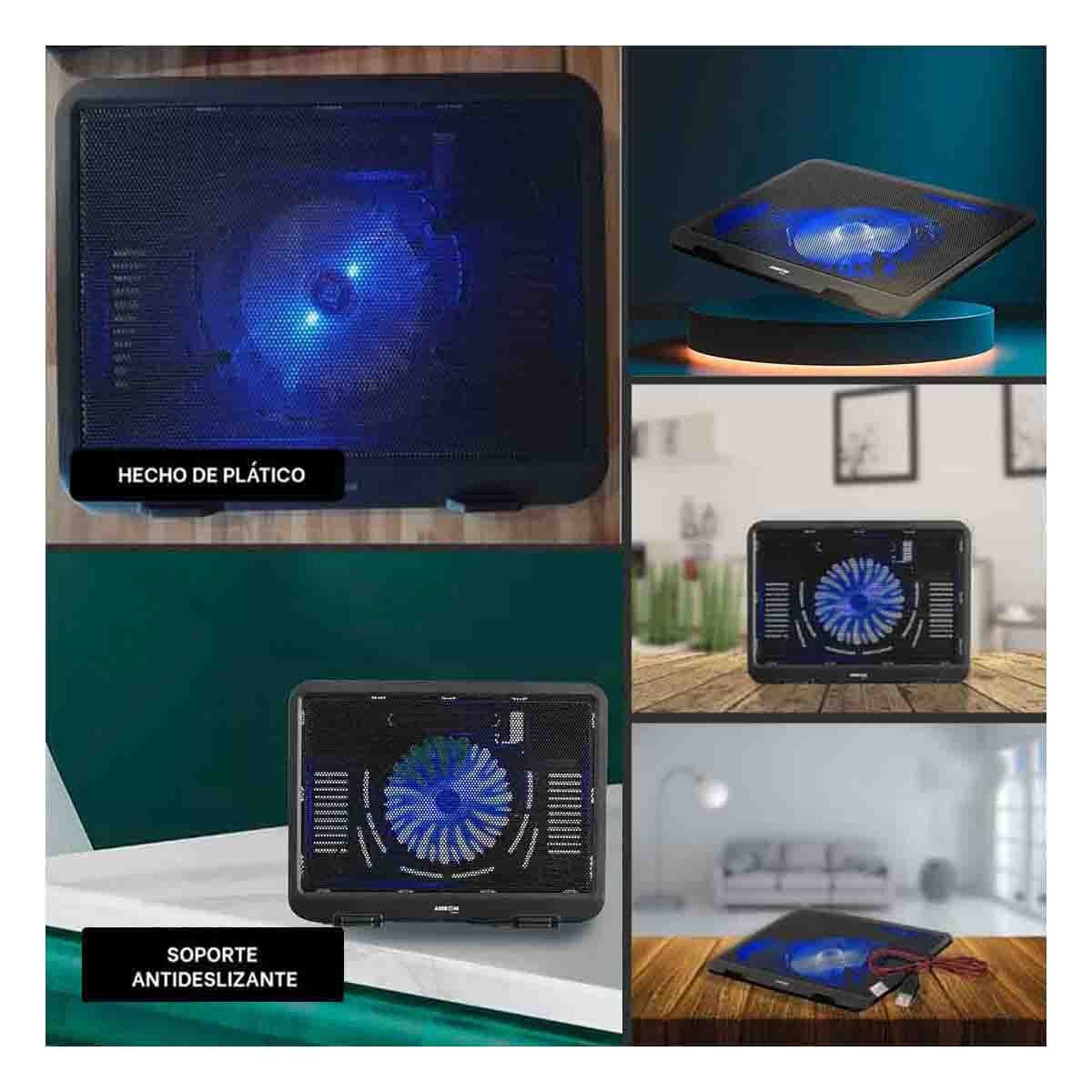 ALMOHADILLA NEGRO COOLER CRUISER PARA LAPTOP DE ESTUDIANTES EN EL ESCRITORIO Y+LIGAS REGALO - 5