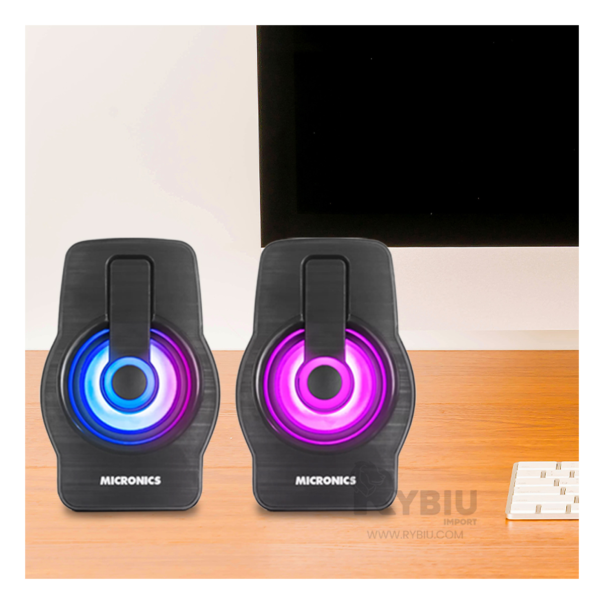 PARLANTE RYBIU PRACTICO MICRONICS NEGRO + REGALO AGENDITA MIC S327 - 4
