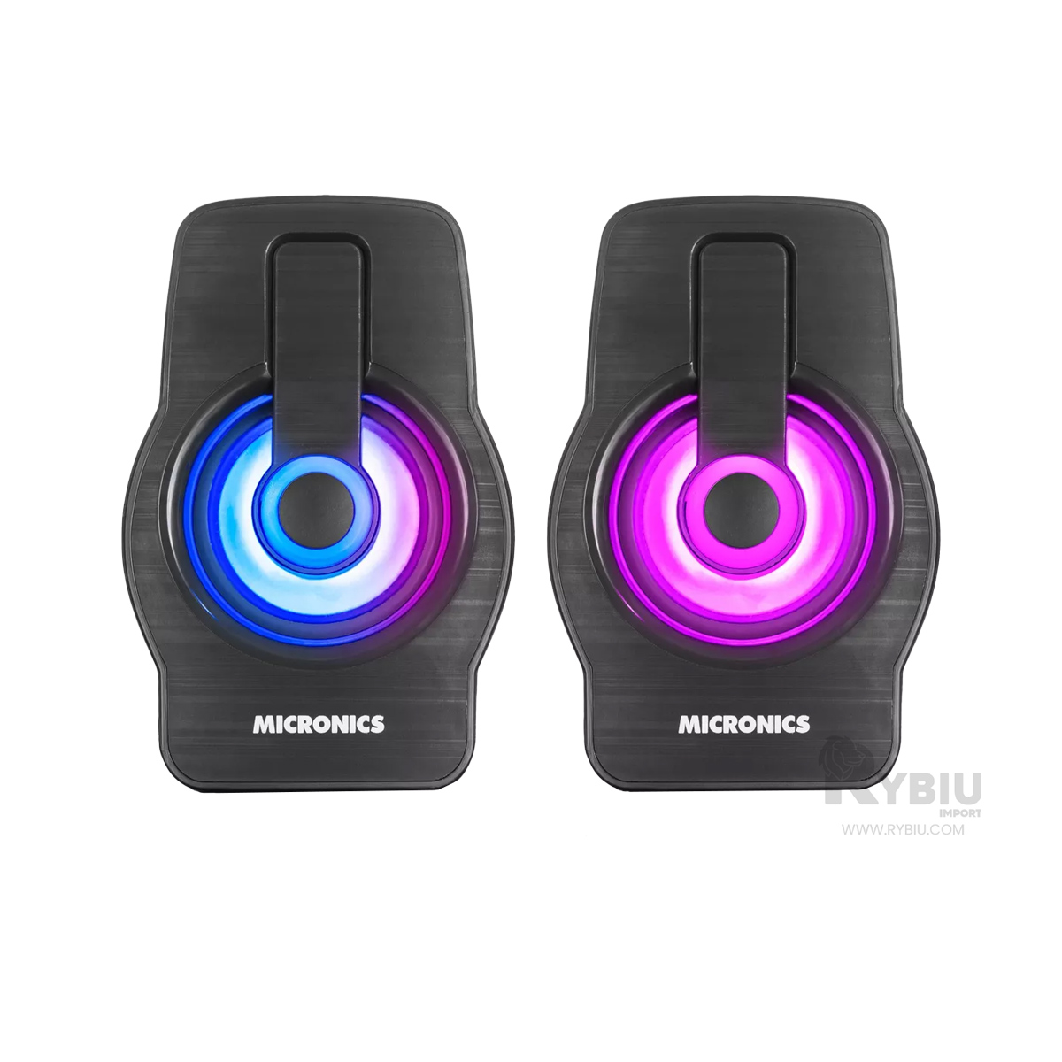 PARLANTE RYBIU COMPACTO MICRONICS NEON PLUS EN NEGRO MIC S327 - 2