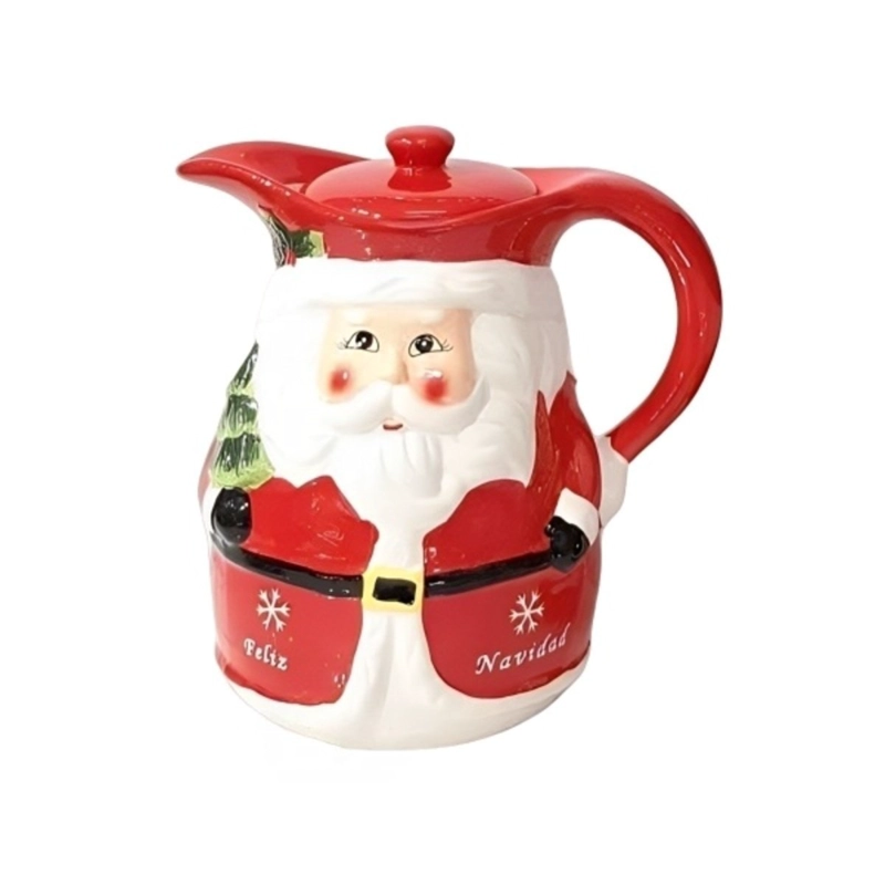 JARRA RYBIU LCN-215,216 ROJO MARAVILLA NAVIDEÑA DISEÑO PAPA NOEL 2 L - 3