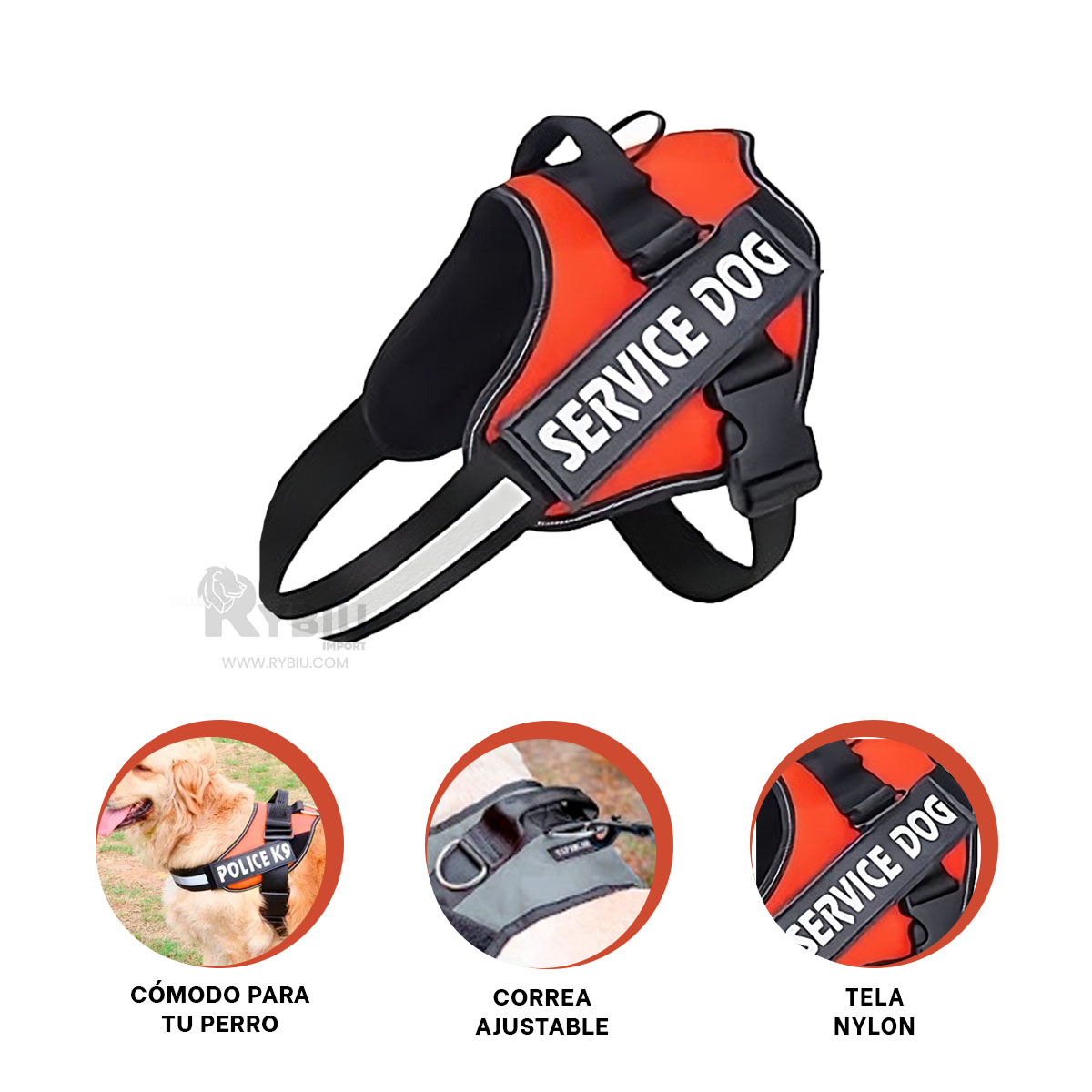 CORREA PERROS MA30973 RYBIU ALTA SEGURIDAD EN ANARANJADO + GIFT MINIAGENDA - 2