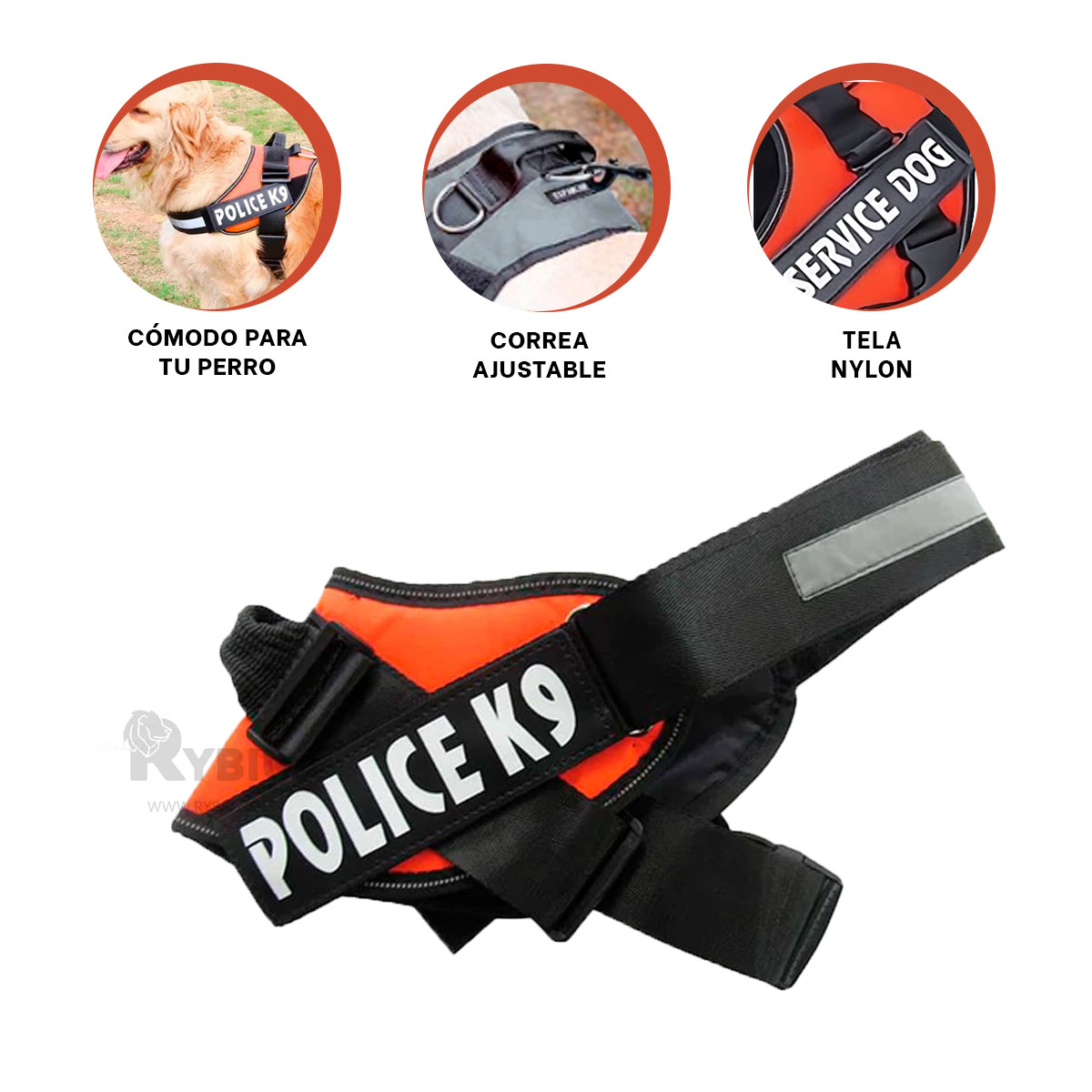 CORREA PERROS MA30973 RYBIU ALTA SEGURIDAD EN ANARANJADO + GIFT MINIAGENDA - 4