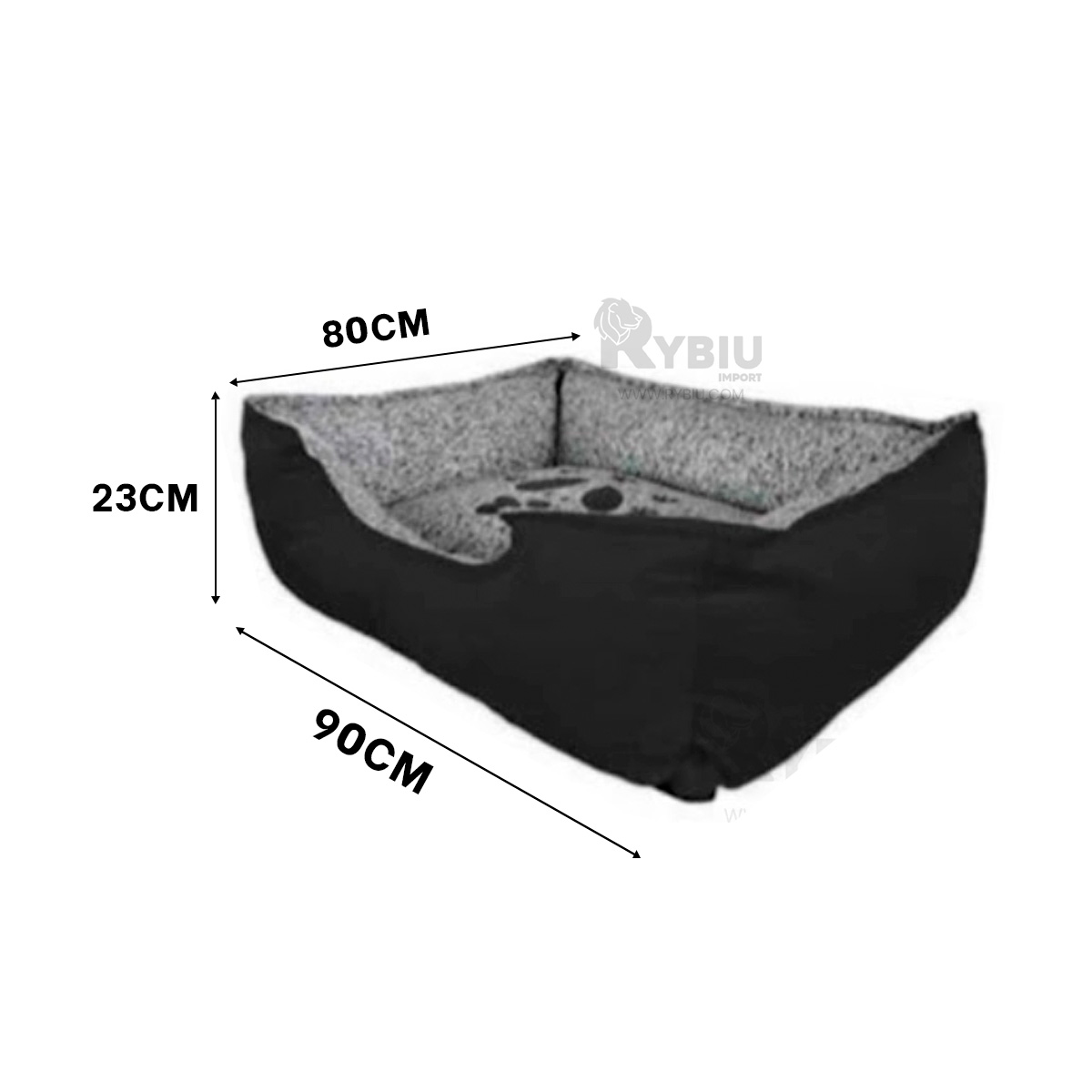 CAMA PERROS MA31049 RESISTENTE EFICAZ XXL NEGRO RYBIU + BANDERITAS ADHESIVAS - 5