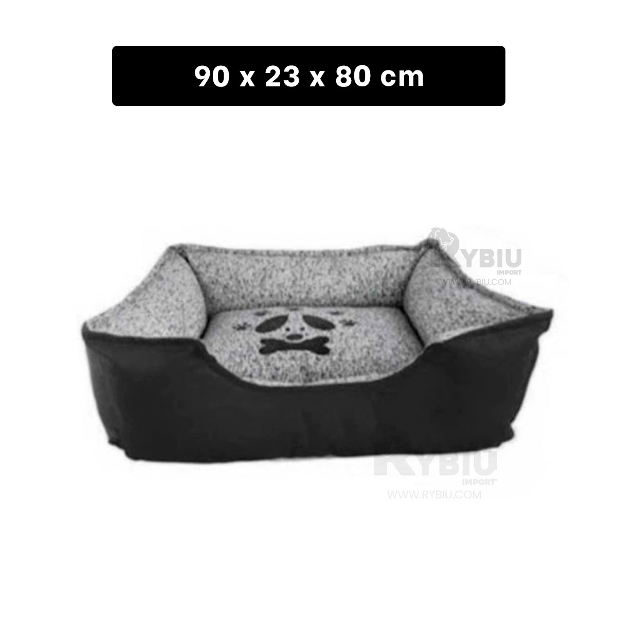 COLCHON PERROS MA31049 DORMIR PET NEGRO TALLA XXL RYBIU + STICKERS - 5