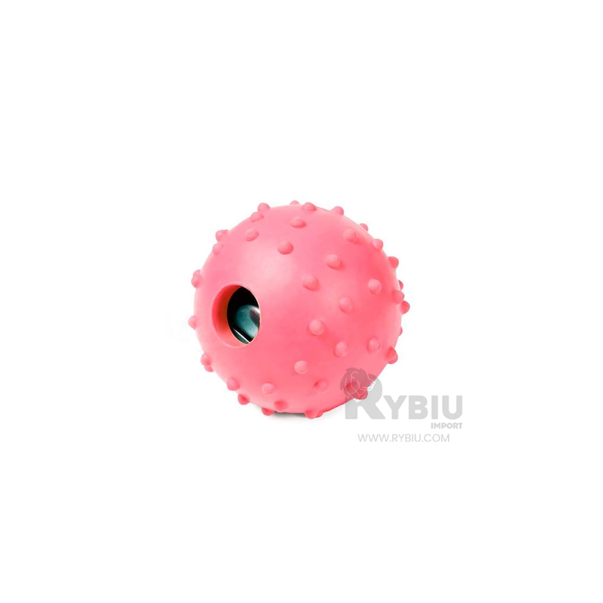 PELOTA CAUCHO PERROS MA31153 MASTICABLE ROSADO + GIFT STICKERS RYBIU - 2